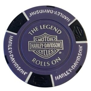 Sturgis South Dakota The Legend Rolls On Harley Davidson Poker Chip Purple Black